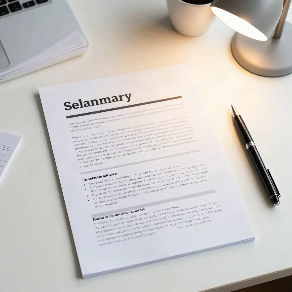 Flat-lay of a structured executive summary document with clearly organized sections for process analysis findings