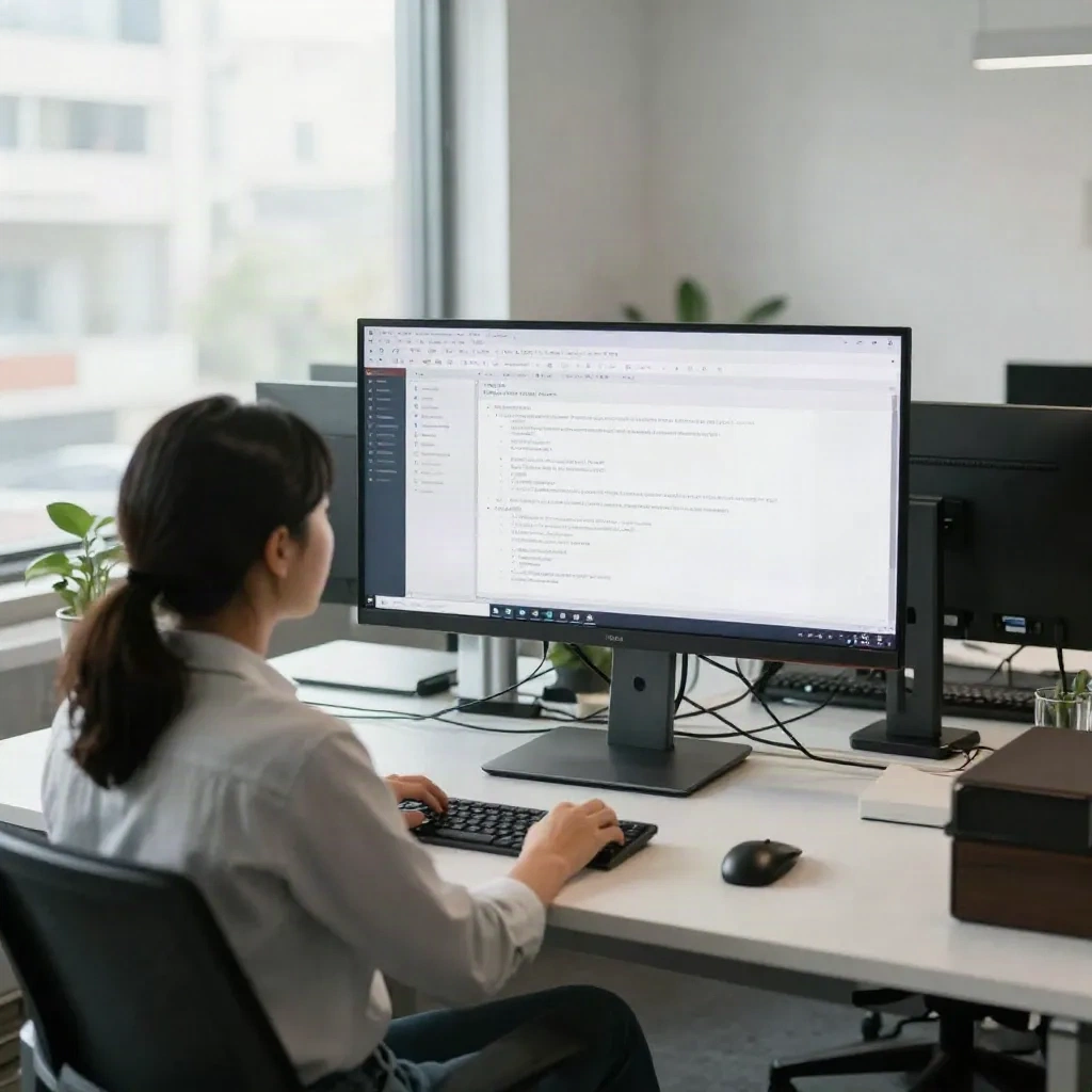 Ops-Profi beim Review von KI-Agenten-Workflow-Dashboards an ihrem Schreibtisch