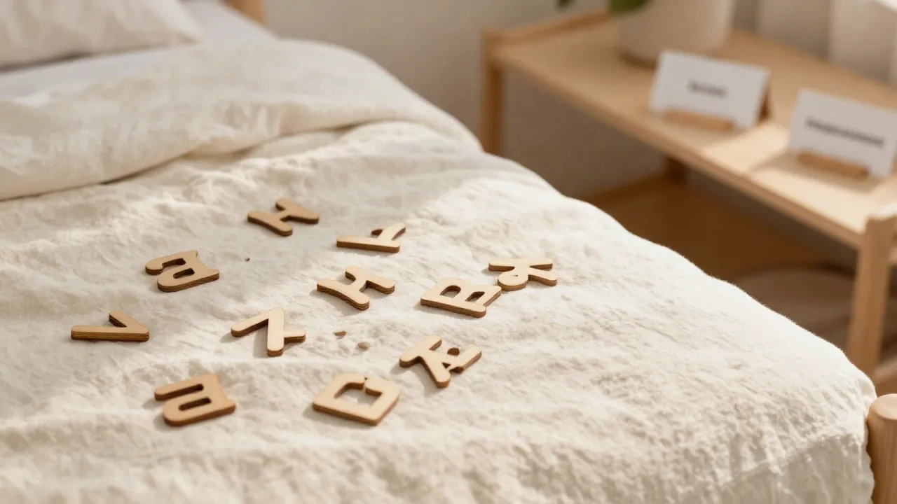 unique baby names nursery wooden letters pastel aesthetic
