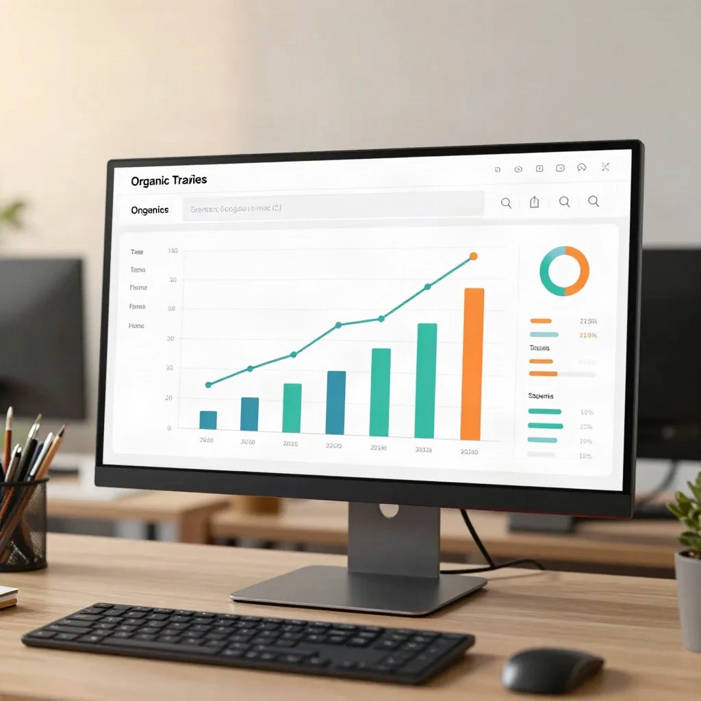 Analytics dashboard showing organic traffic growth from programmatic SEO strategy