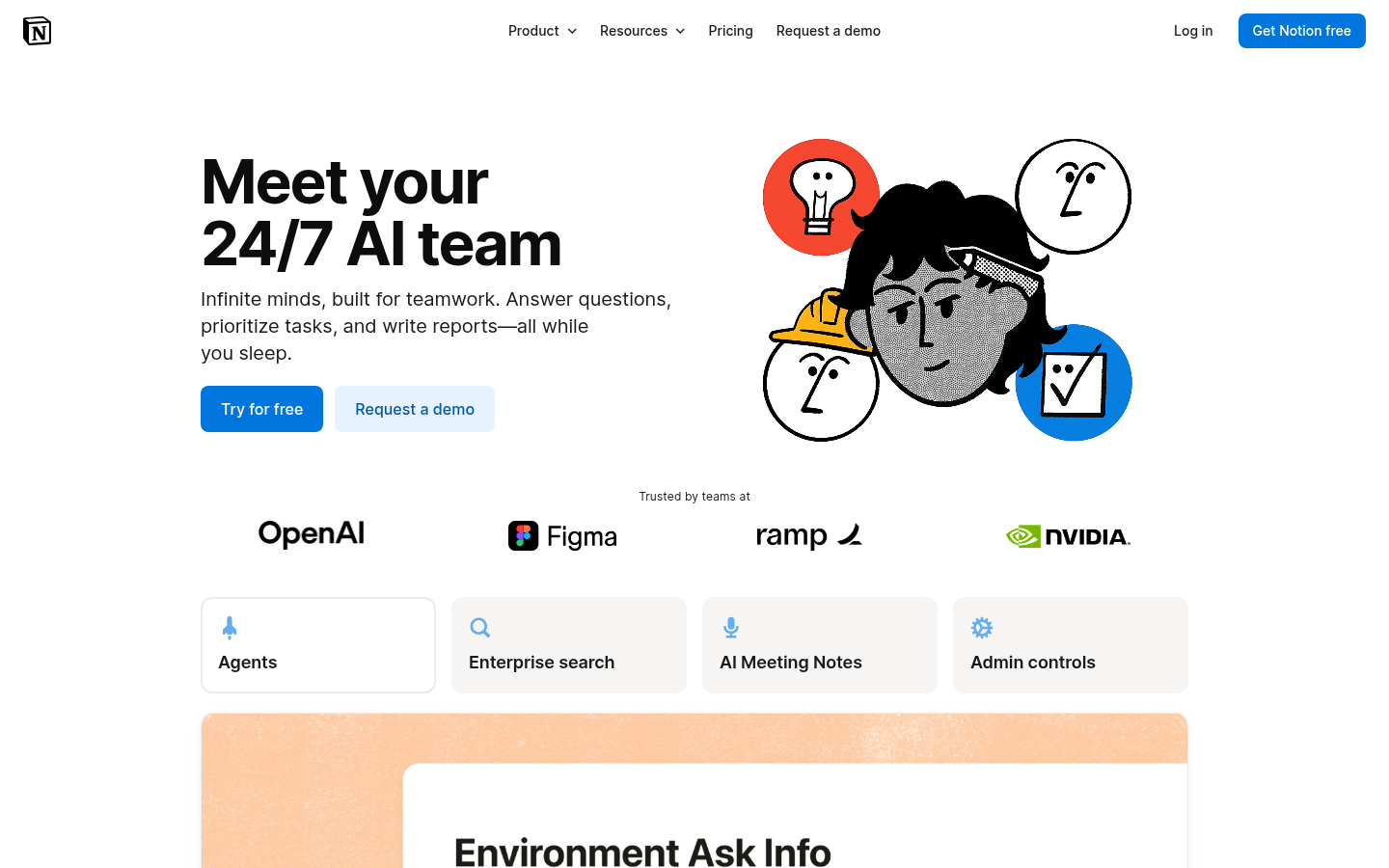 Notion AI Produktseite Hero, September 2026