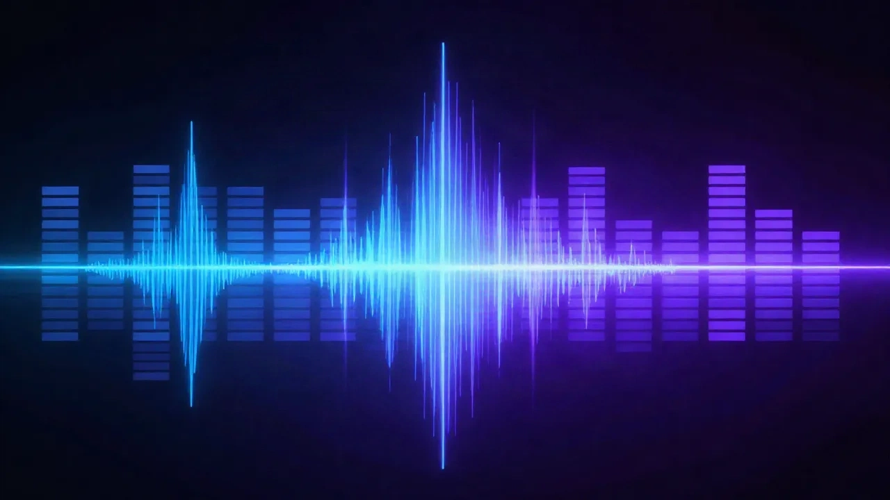AI music visualization with frequency spectrum