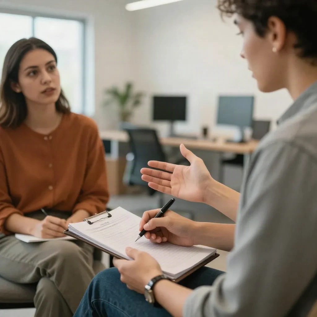 Founder conducting a customer discovery interview to gather competitive intelligence