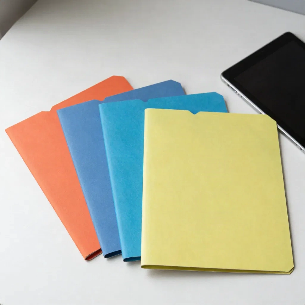Four colored folders on a desk, one for each PARA category