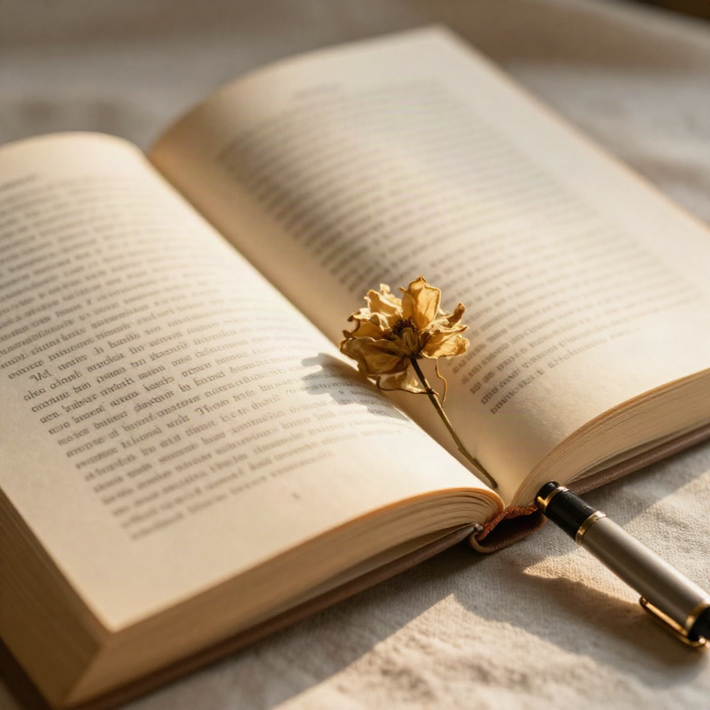 An open book used as a quiet symbol of researching a name's origin, pages blurred