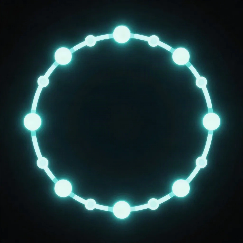 AI agent decision loop visualization dengan node yang saling terhubung