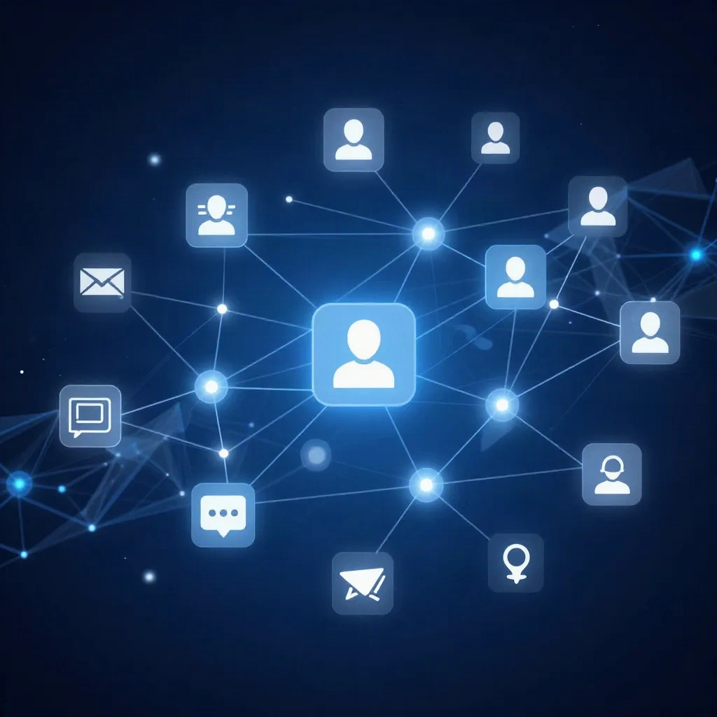 Social media signal intelligence network showing data flows between platforms