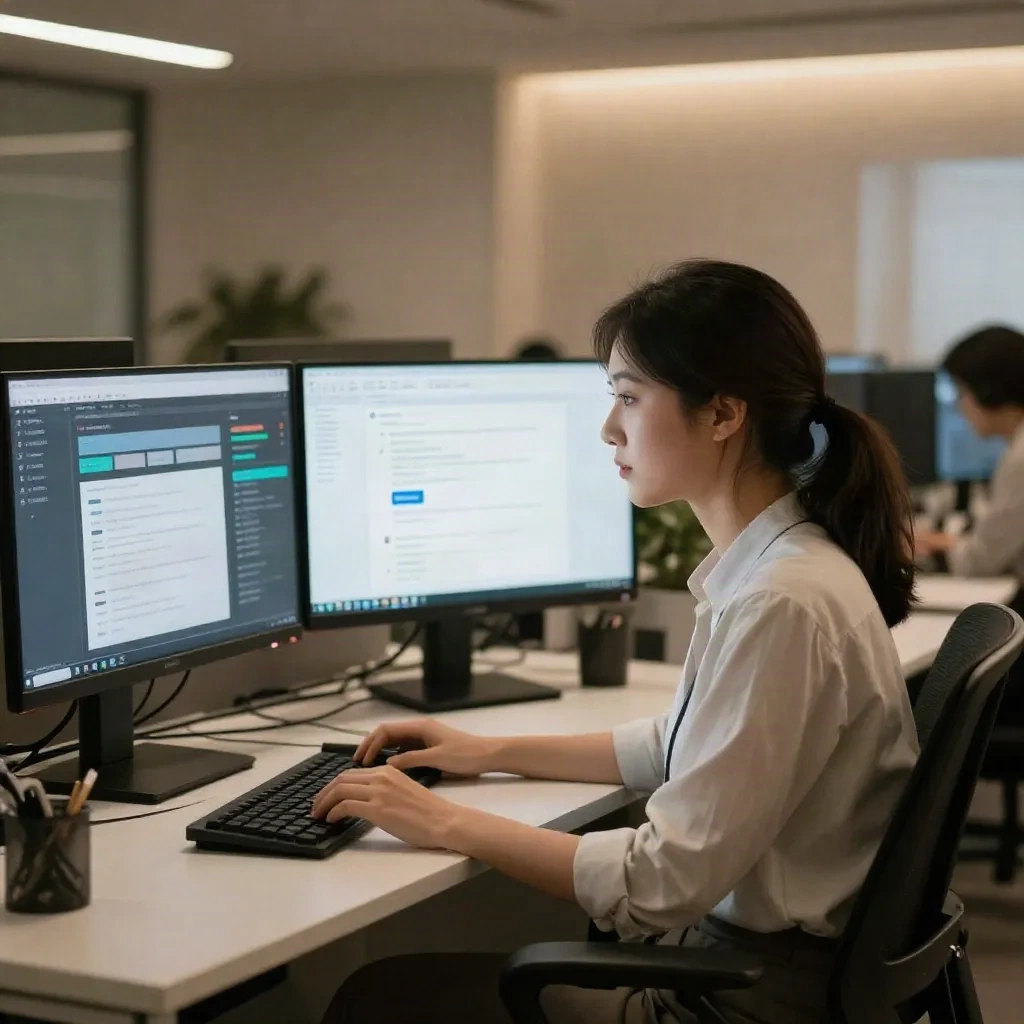 B2B growth marketer reviewing AI tool dashboards and comparing chatbot versus agent capabilities