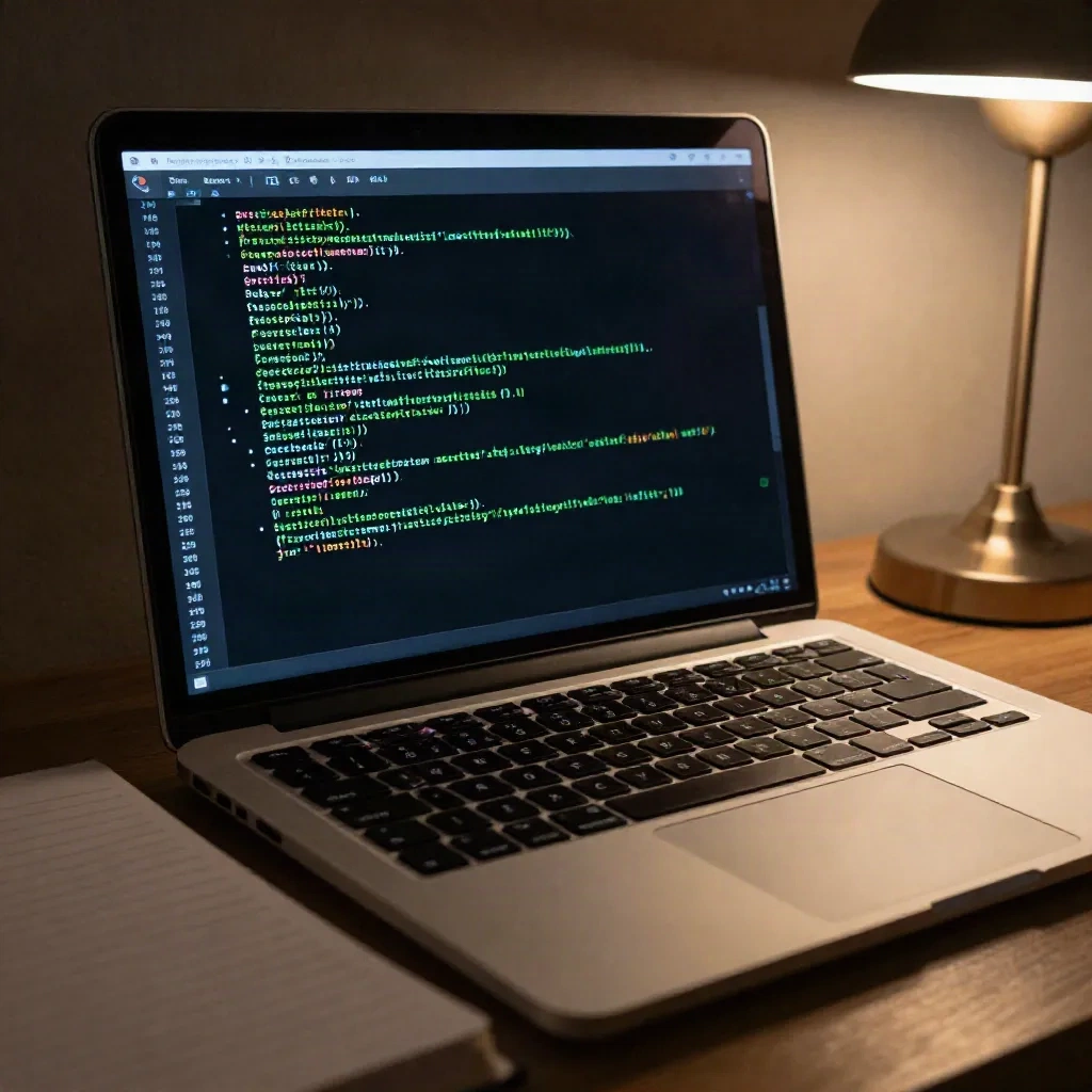 Terminal window on a Mac laptop with command lines