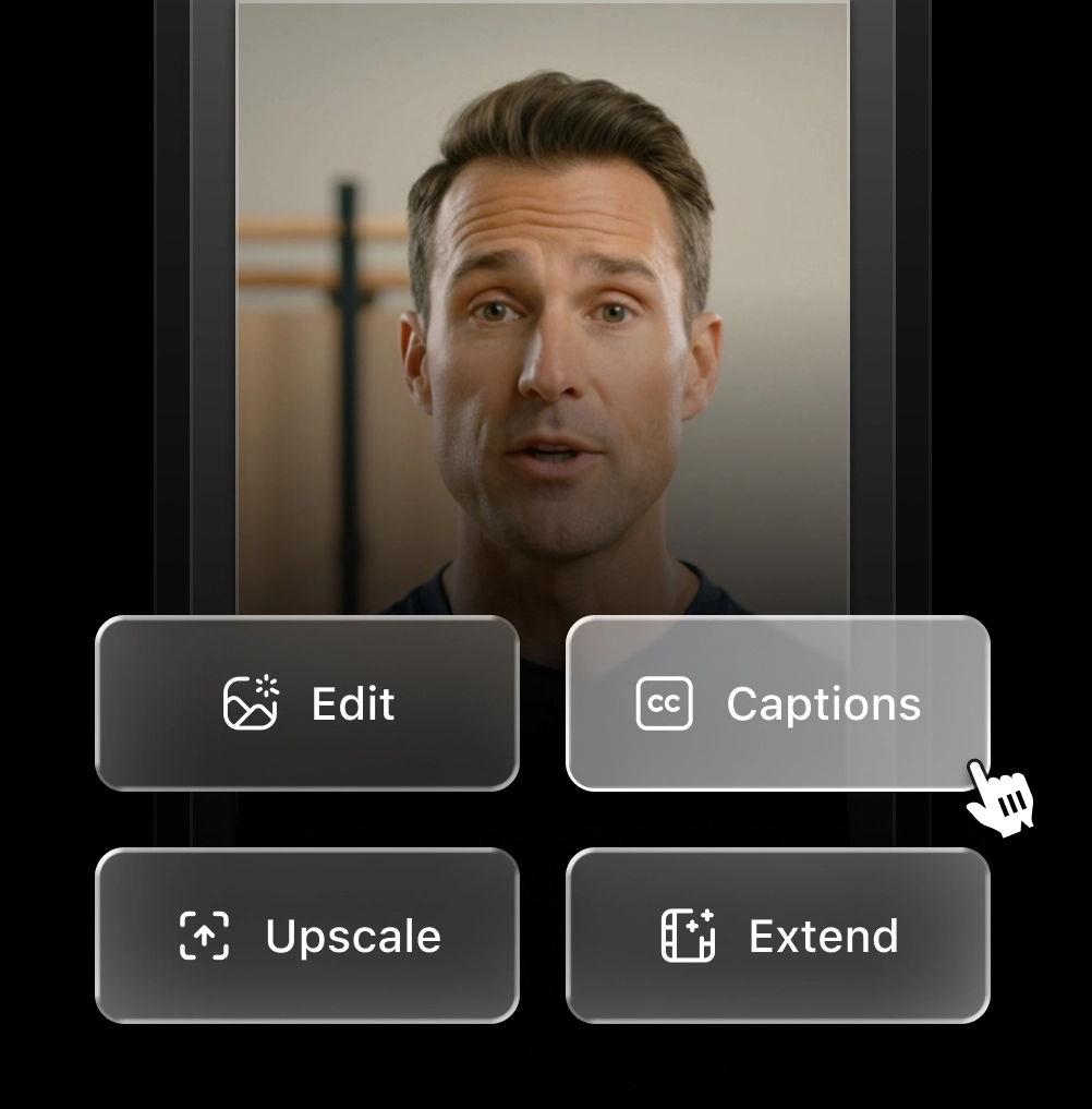 Arcads Ad-Shaping-Tools-Panel: bearbeiten, übersetzen, verlängern, untertiteln