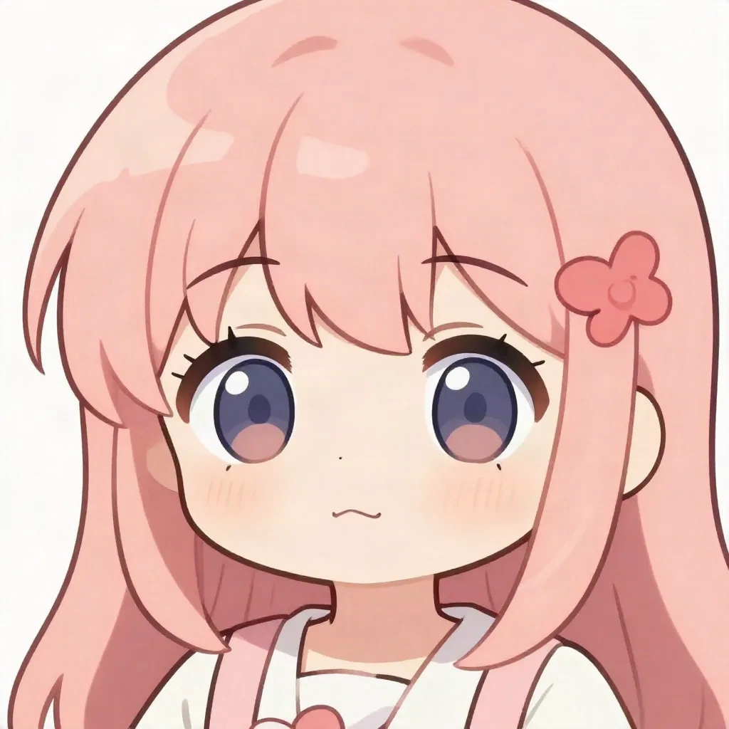 kawaii anime portrait soft pastel colors digital art profile picture