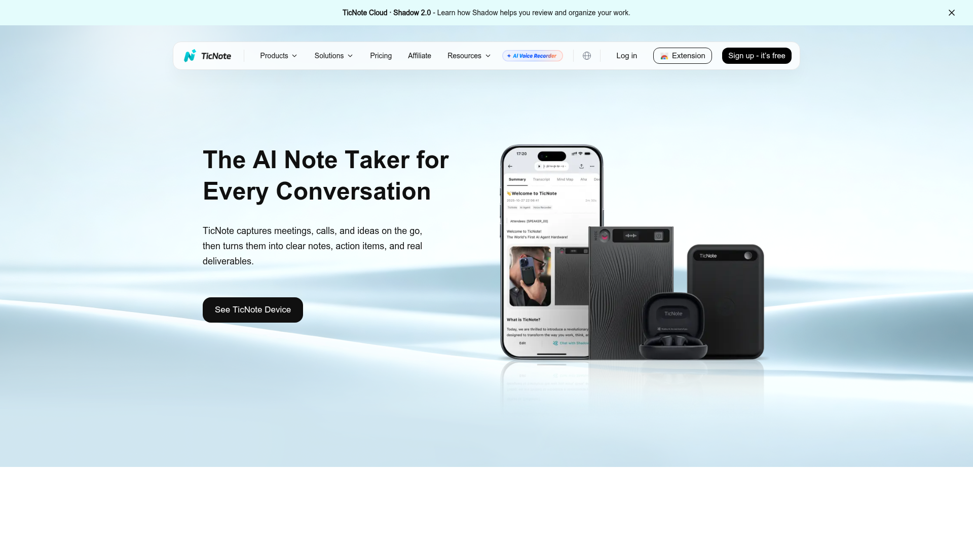 homepage di ticnote
