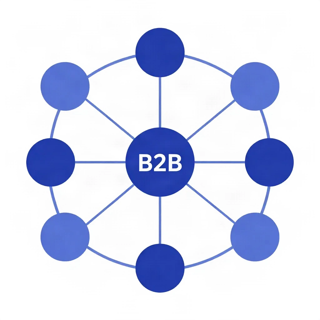 Abstract interconnected node network visualizing AI-powered GTM outreach workflow steps