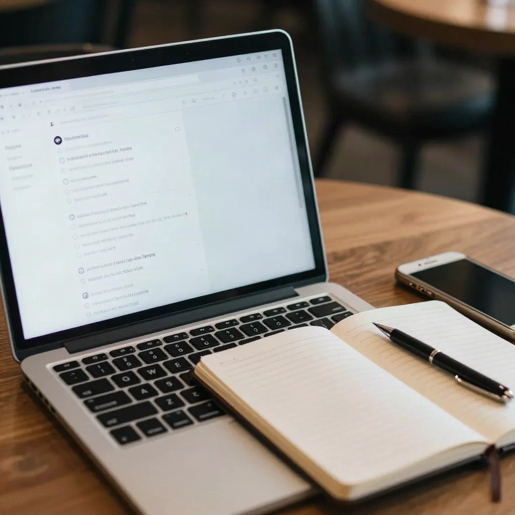 Journalist inbox on a laptop with rows of unread emails