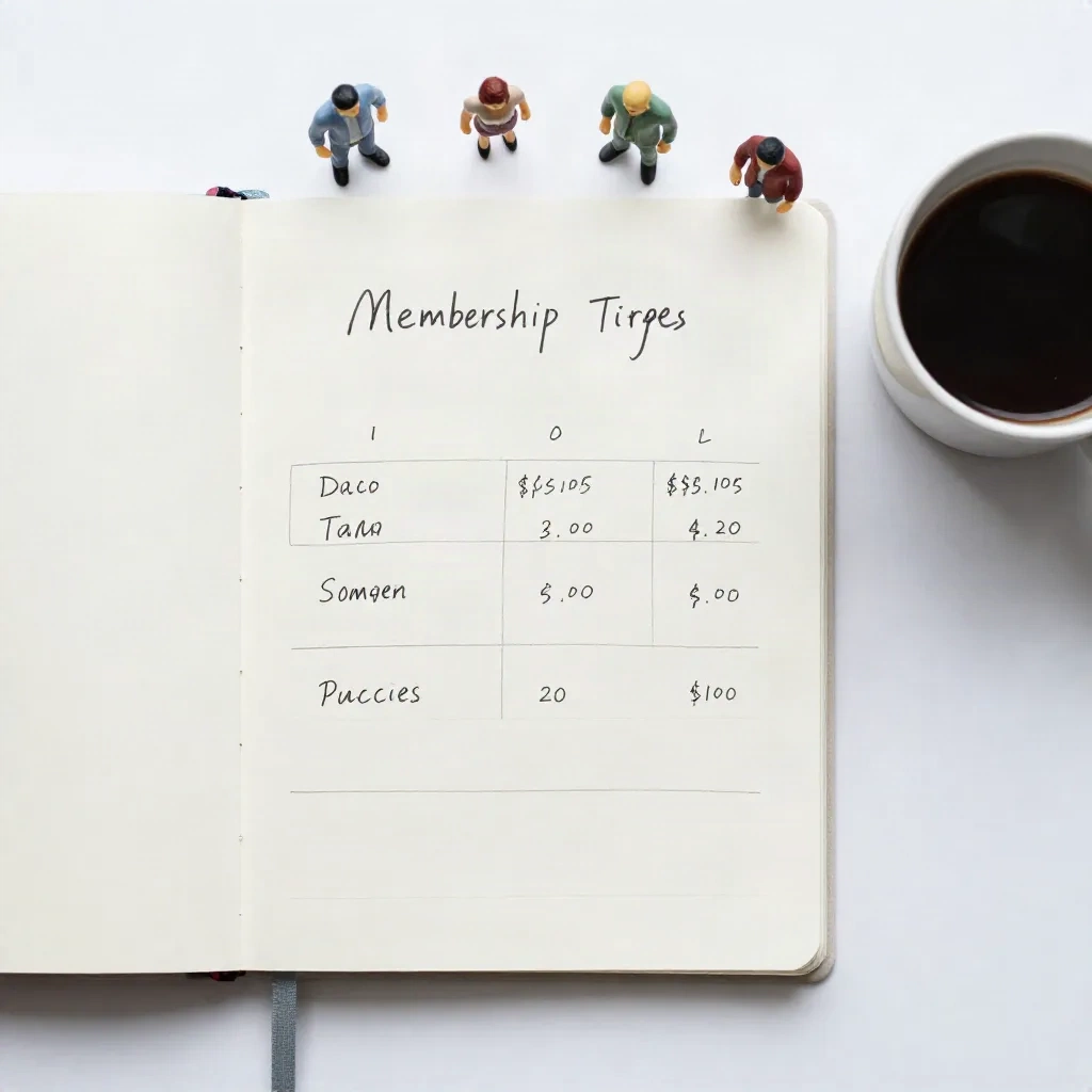 Membership pricing tiers planning for creators