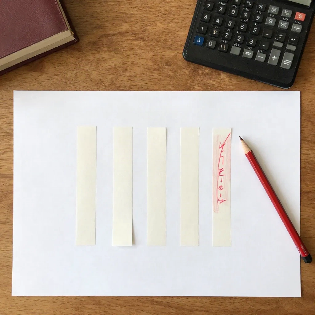 Een geprinte pagina vol rode potloodcorrecties op het bureau van een eindredacteur