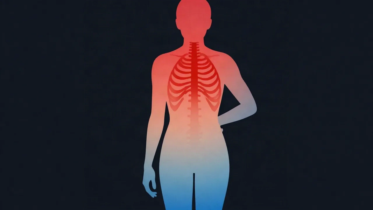 Tattoo pain chart body map with color gradient zones from blue least painful to red most painful