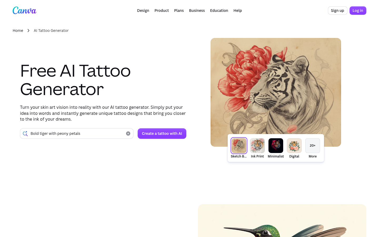Canva AI Tattoo Generator
