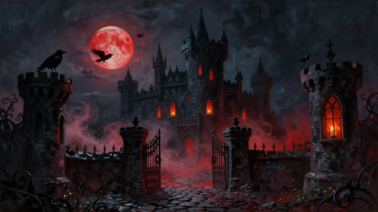 Vampirnamen für Fantasy und Rollenspiel, gotische Bibliotheksatmosphäre