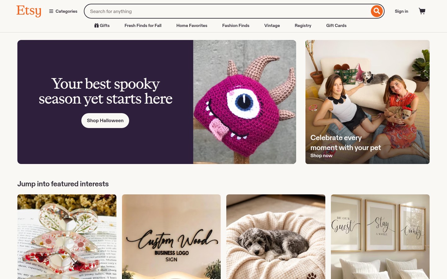 Etsy-Homepage-Screenshot