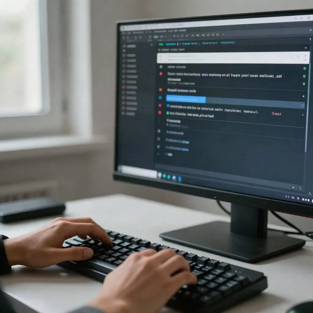 Developer reviewing email event traces and delivery signals on a terminal