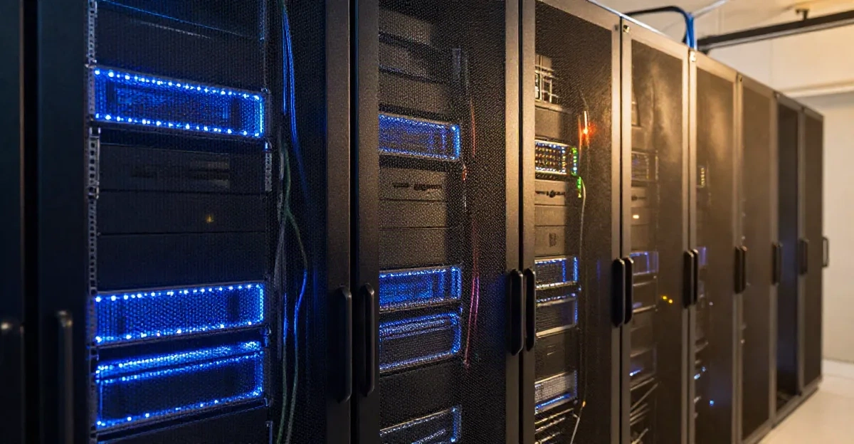 Sala server con corsie infrastrutturale separate per email transazionali e di marketing
