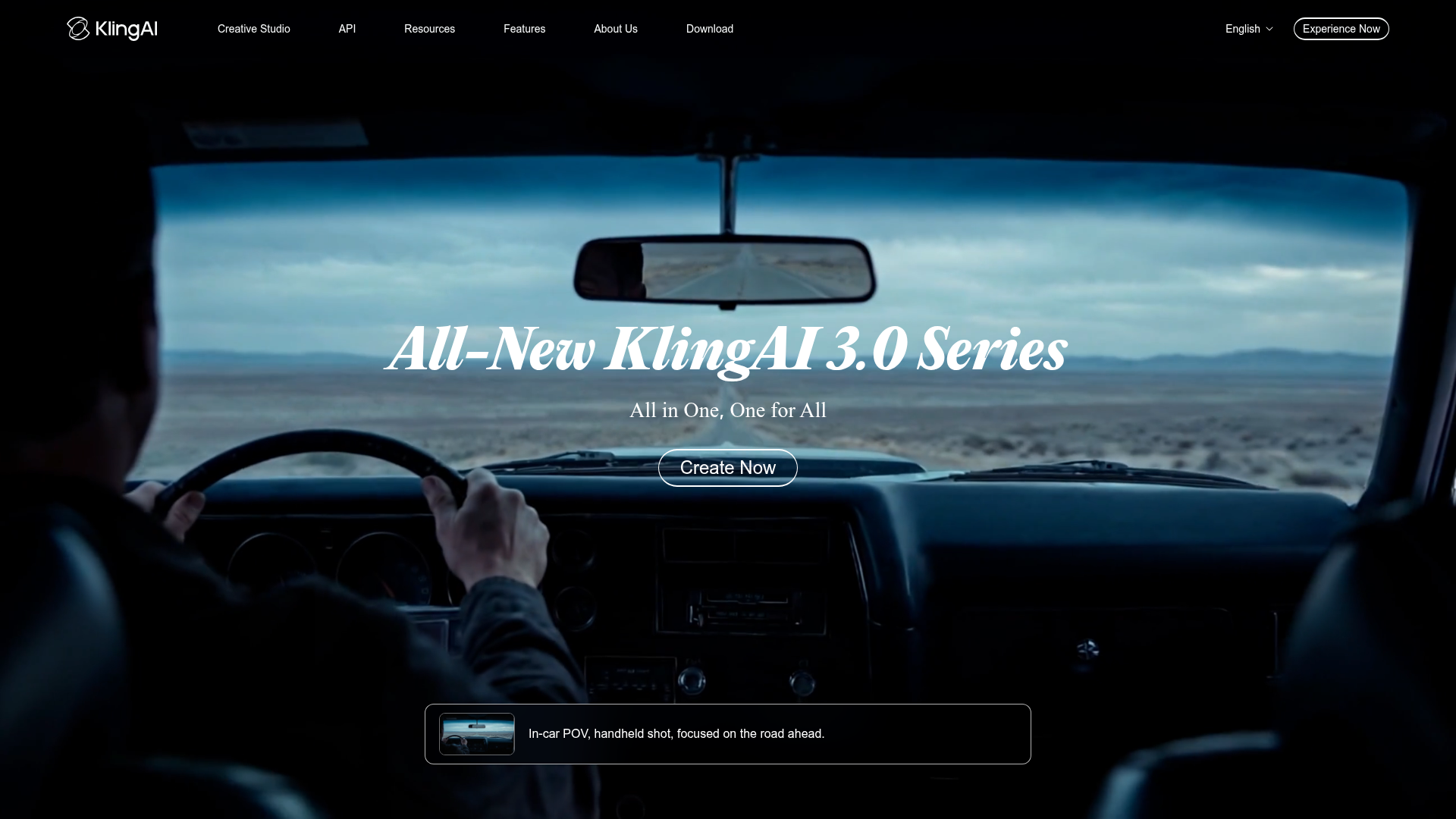 Kling AI Startseite, September 2026