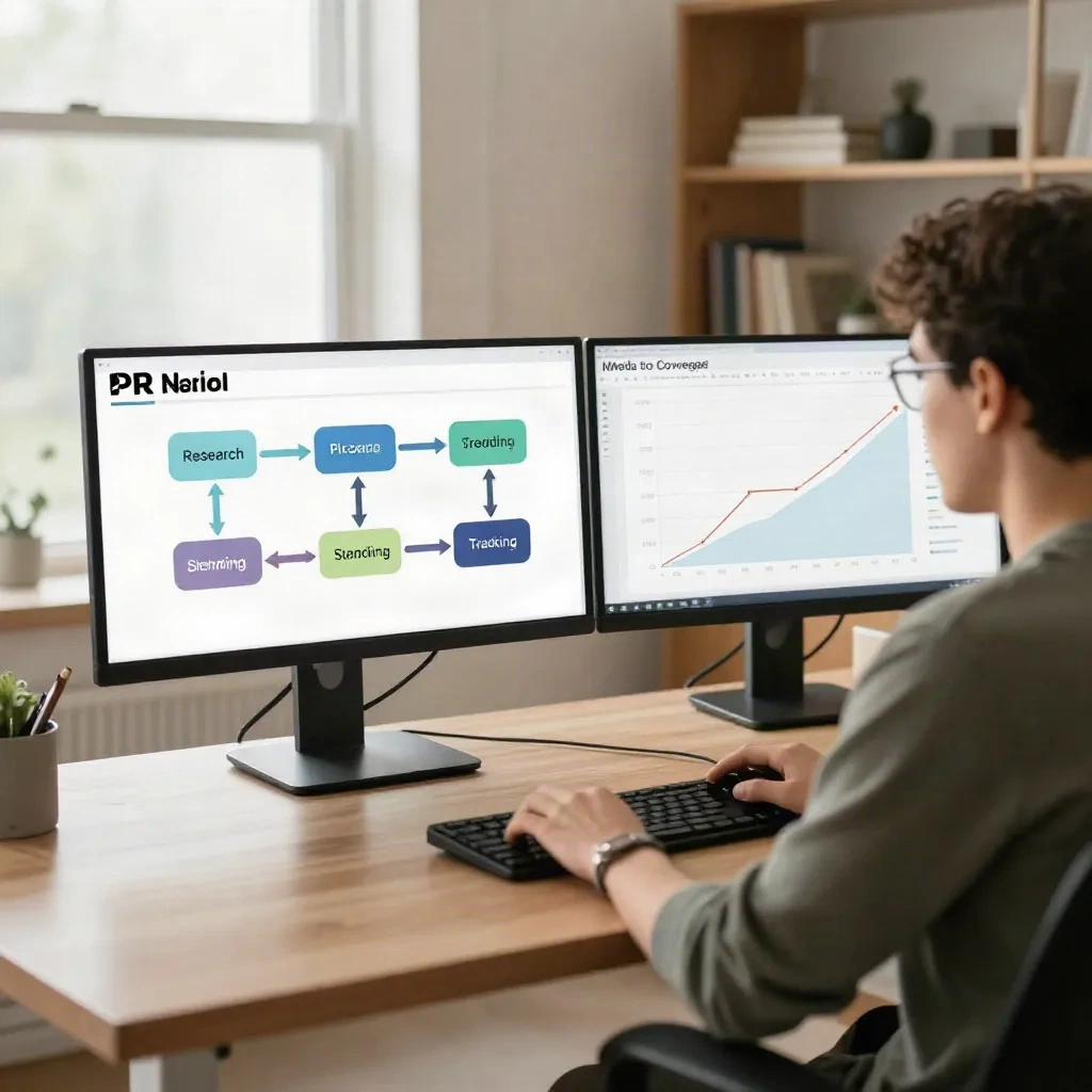 Founder running an automated PR workflow pipeline with AI agent tools