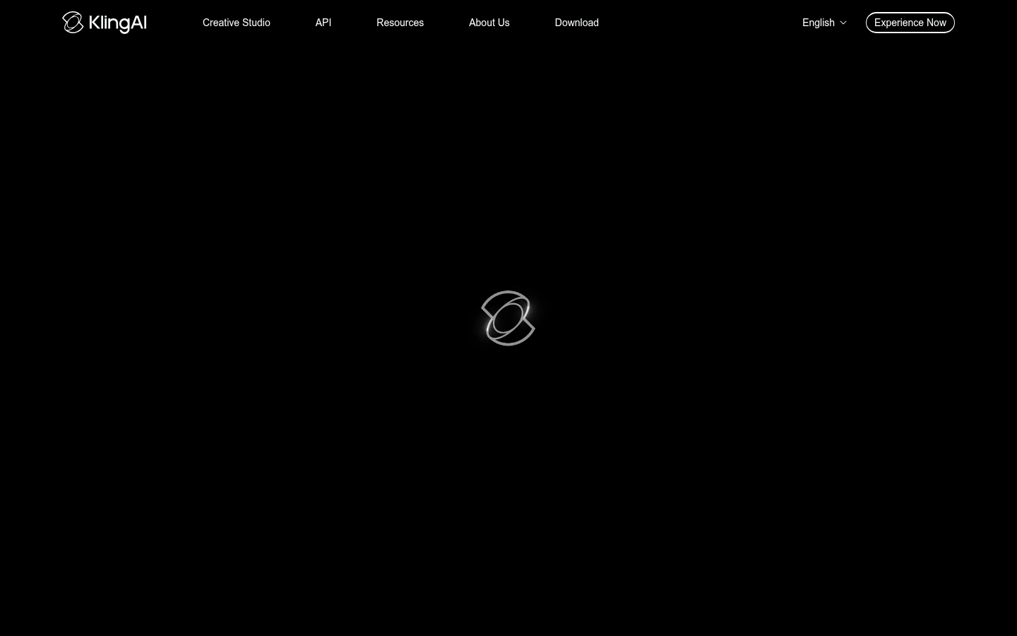 Kling AI Startseite Screenshot