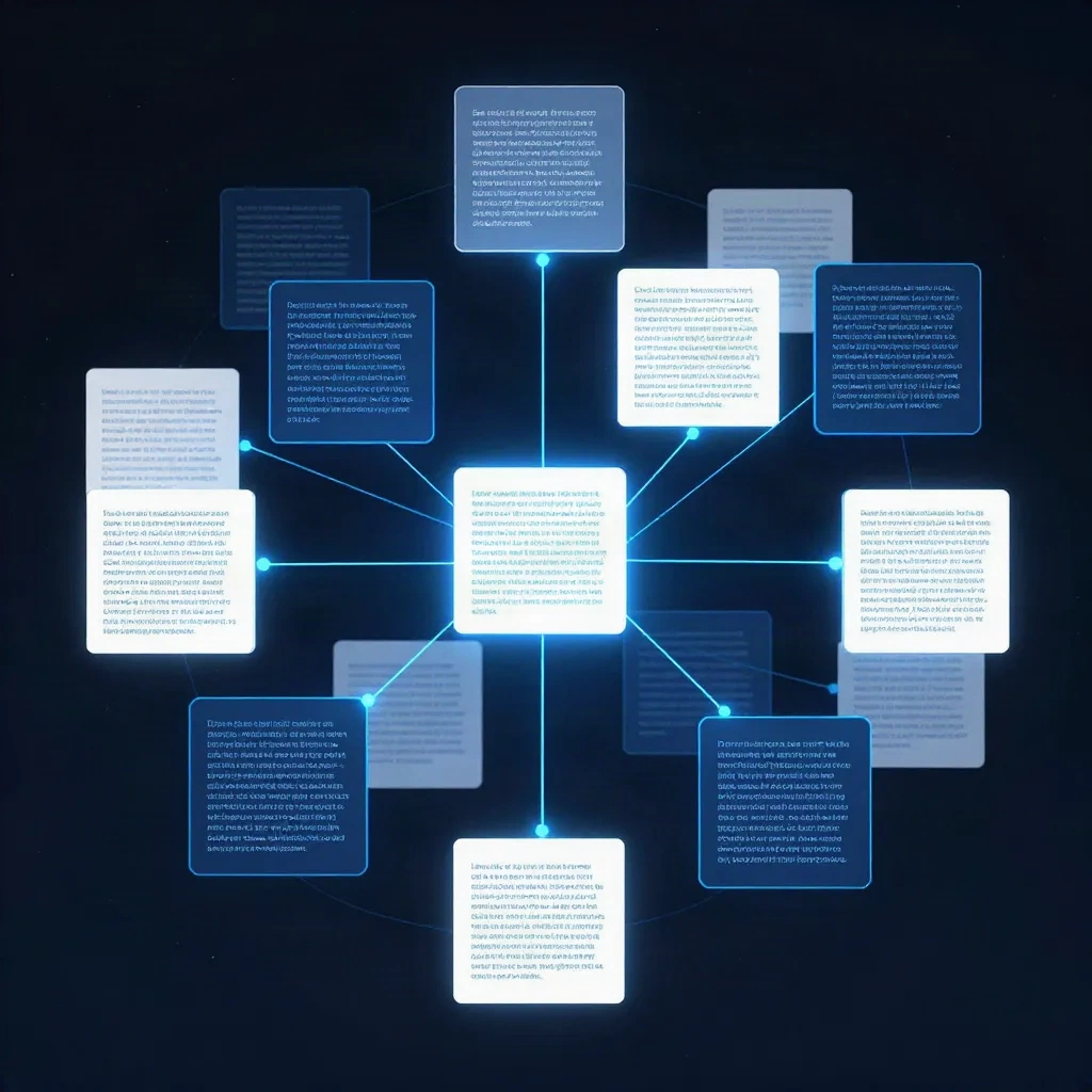 Semantic knowledge graph showing AI content parsing and citation structure