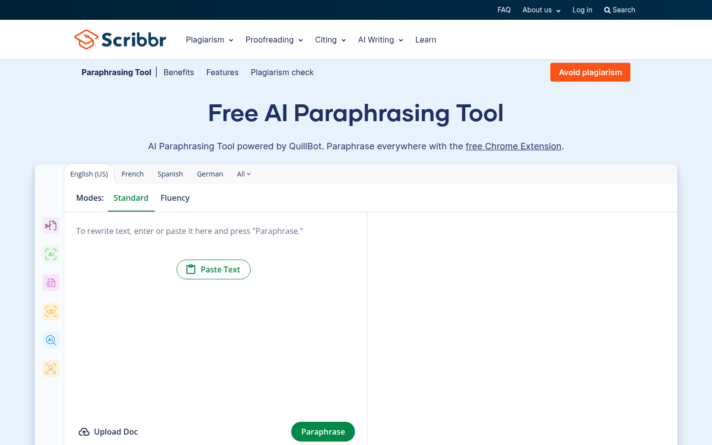 Scribbr Paraphrasing Tool