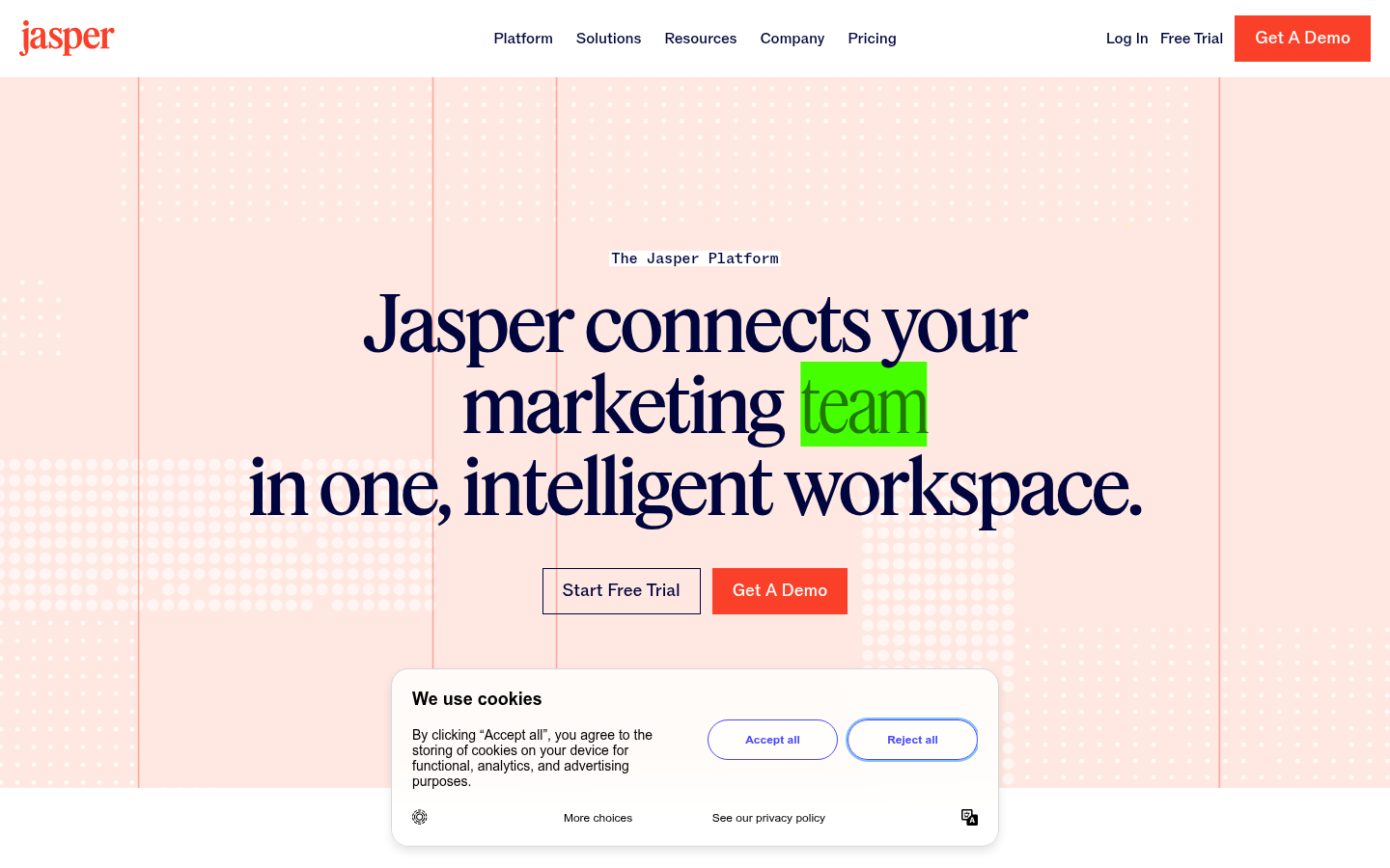 Jasper-Plattform-Übersicht, Oktober 2026