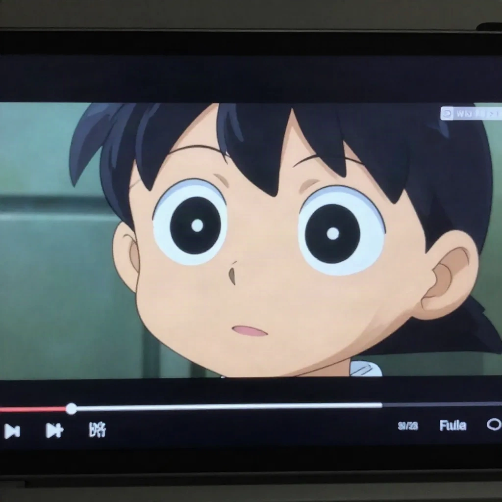 Antarmuka pemutar video menampilkan konten anime dengan bilah subtitle yang terlihat jelas di bagian bawah
