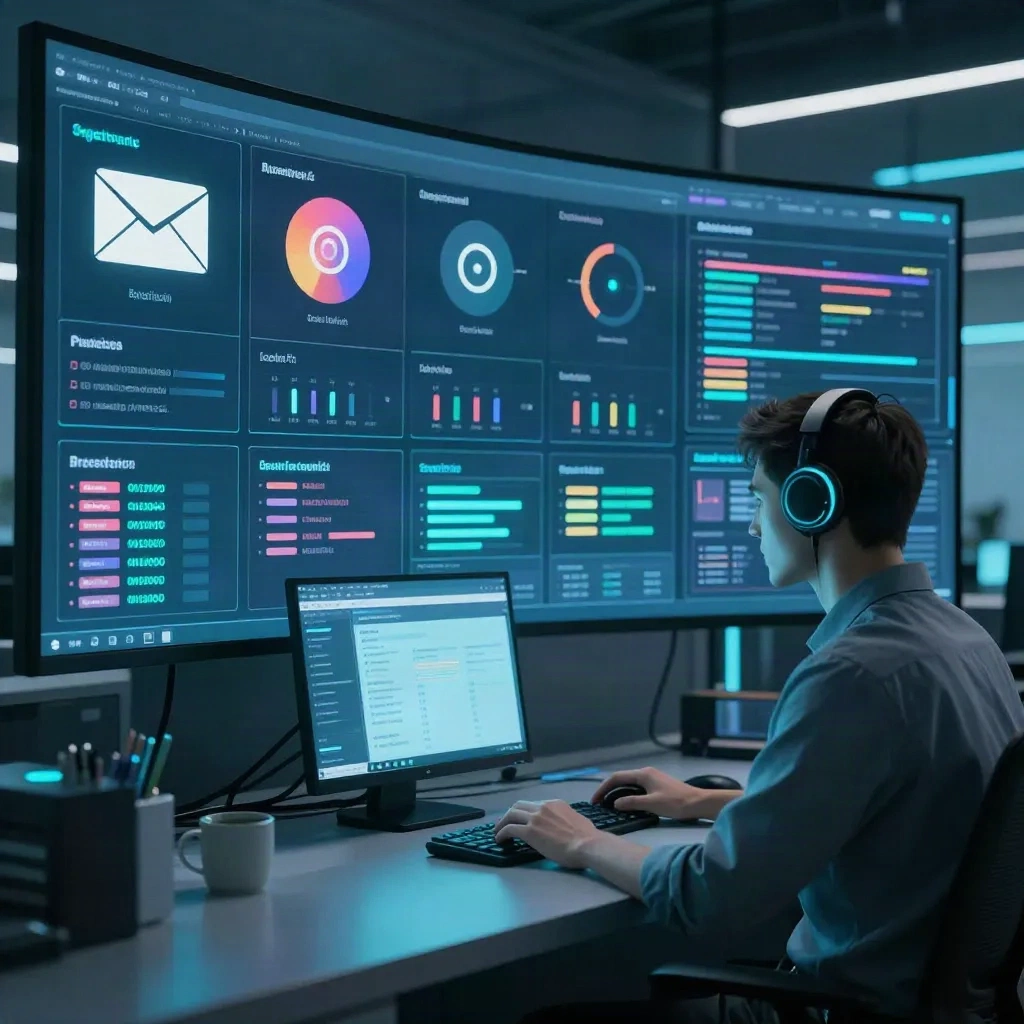 Diagram alur orchestrasi kampanye multi-channel menggunakan AI agent dalam marketing stack