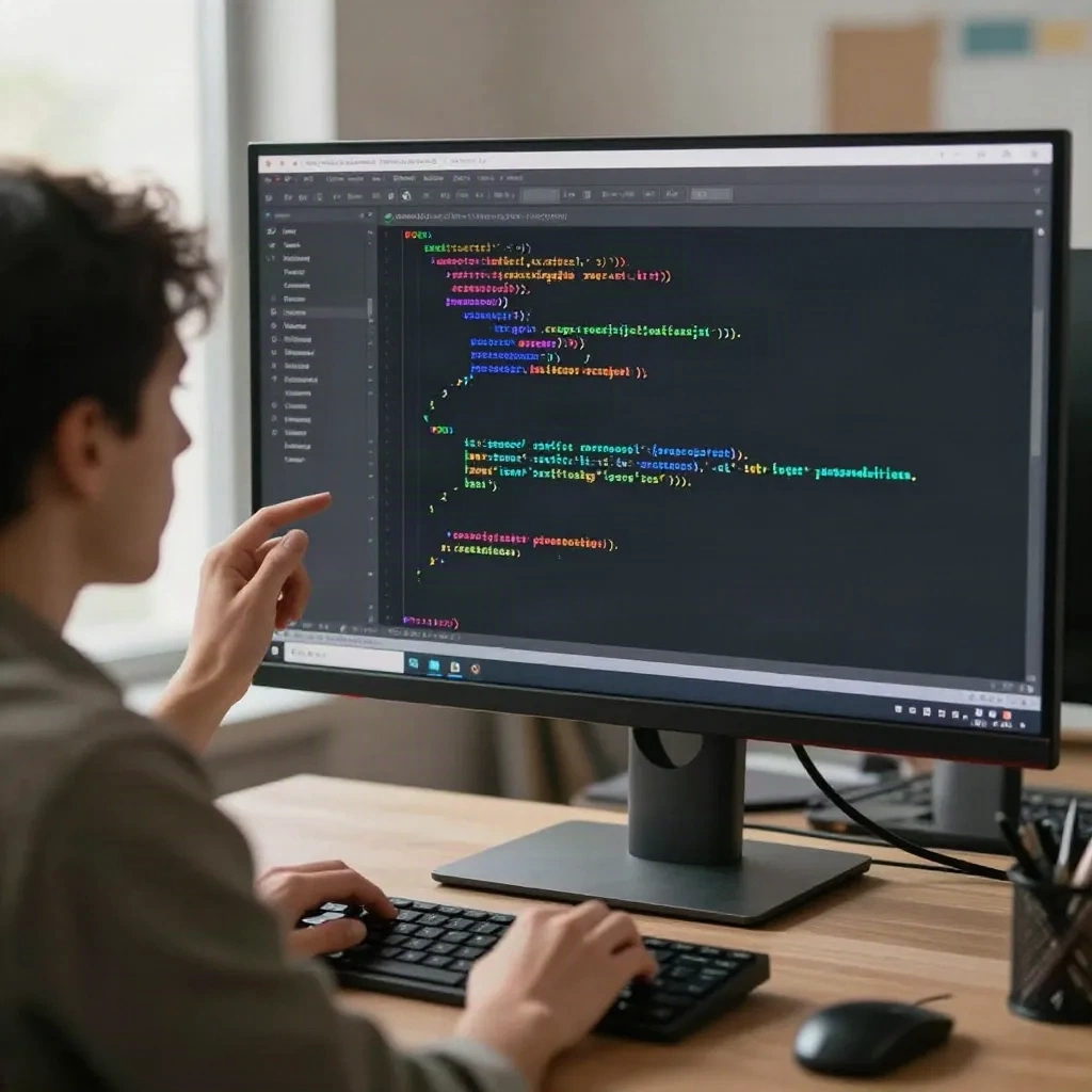 Platform engineer reviewing AI-generated code changes before deployment