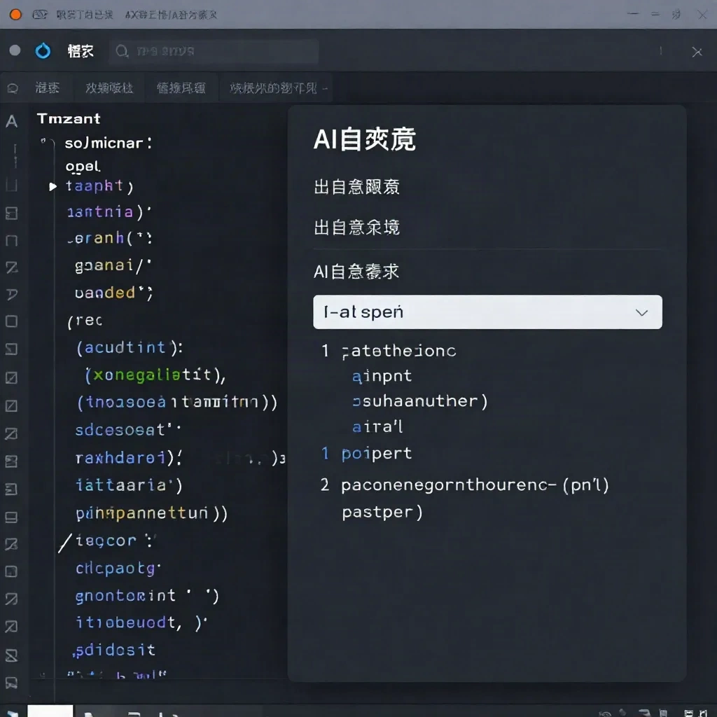 AI autocomplete suggestions appearing in a dark-mode code editor interface