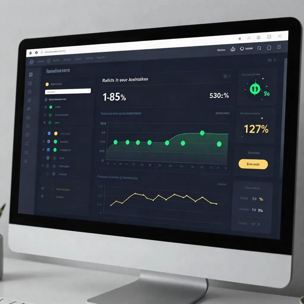 Status page dashboard showing service health indicators with green and amber status dots and uptime graph on dark UI