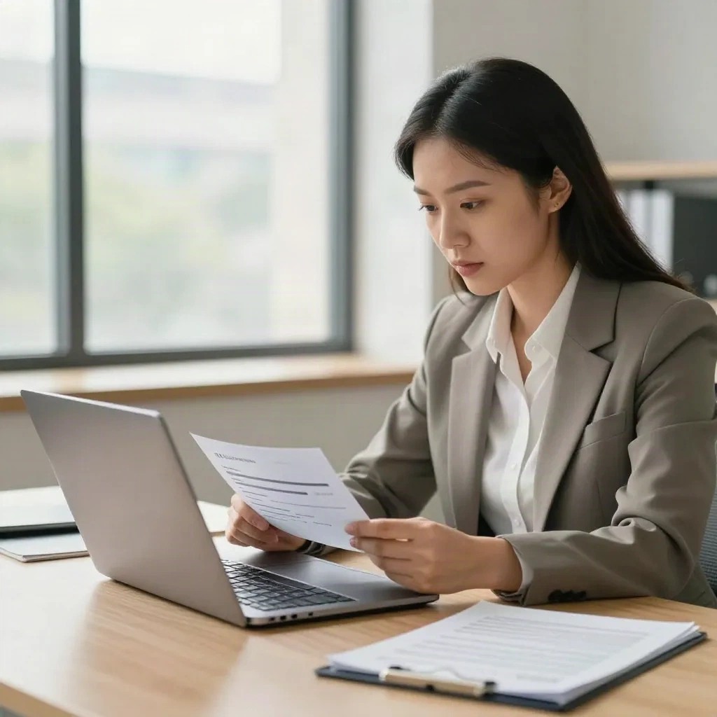 Recruiter reviewing candidate emails