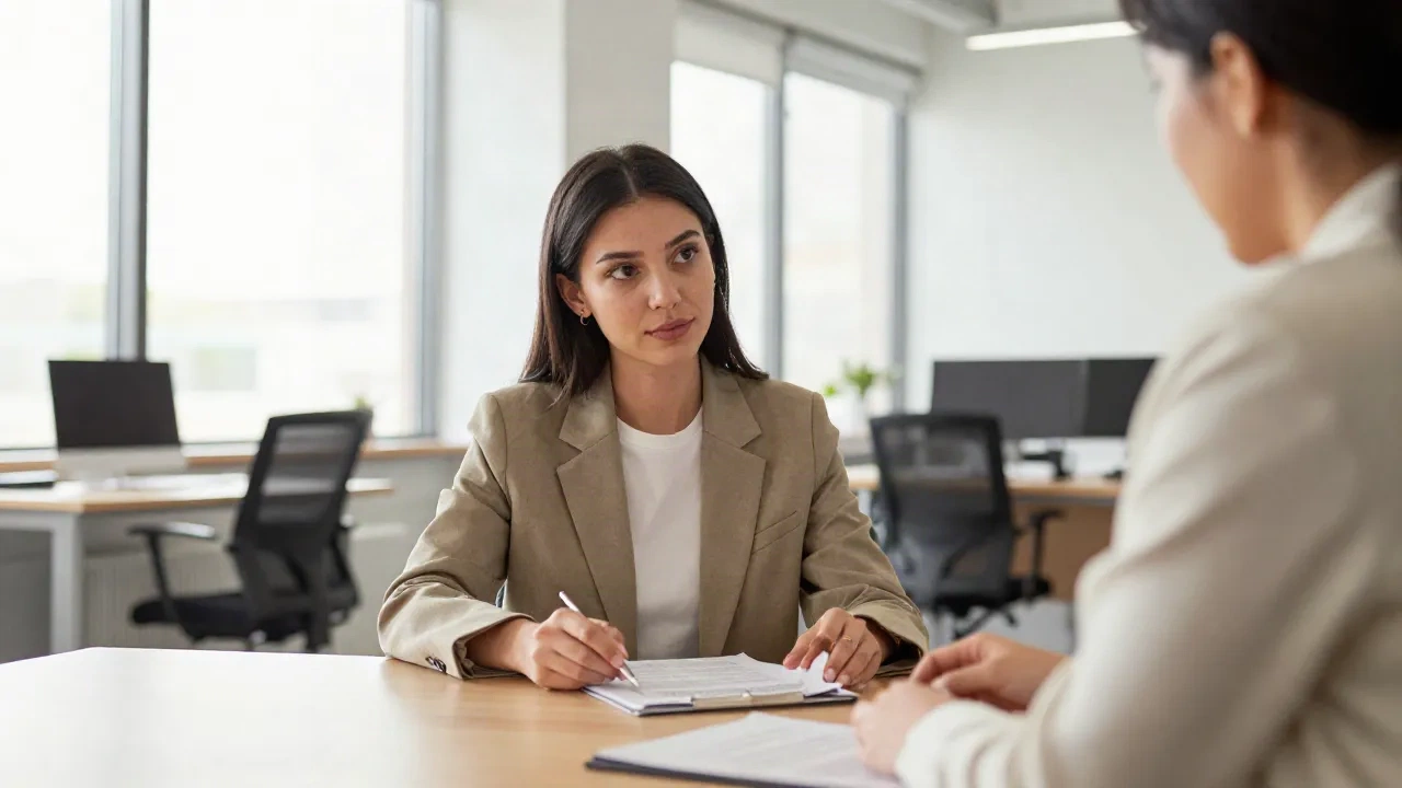 Professional meeting to discuss a salary raise